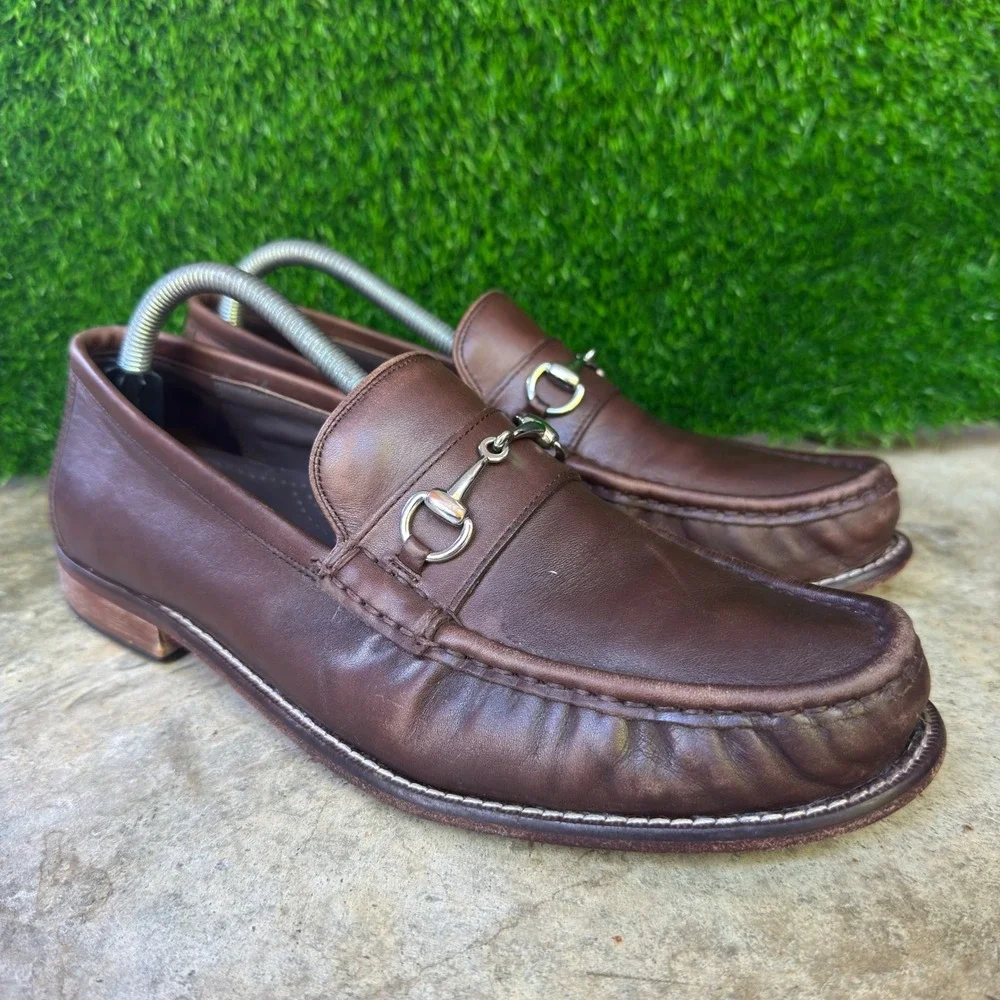 Vintage Cole Haan Grand.OS Bit Loafers Workwear Western Brown 9.5